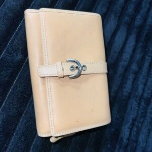 Coach soho Brown Leather Wallet with Silver Buckle